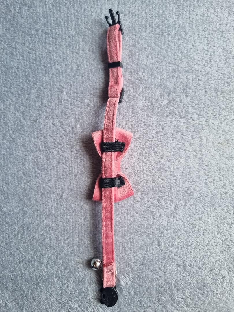 Collier pour Chat en Velours Rose - Miniature 8