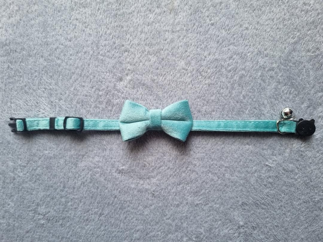 Collier pour Chat en Velours Vert - Miniature 4