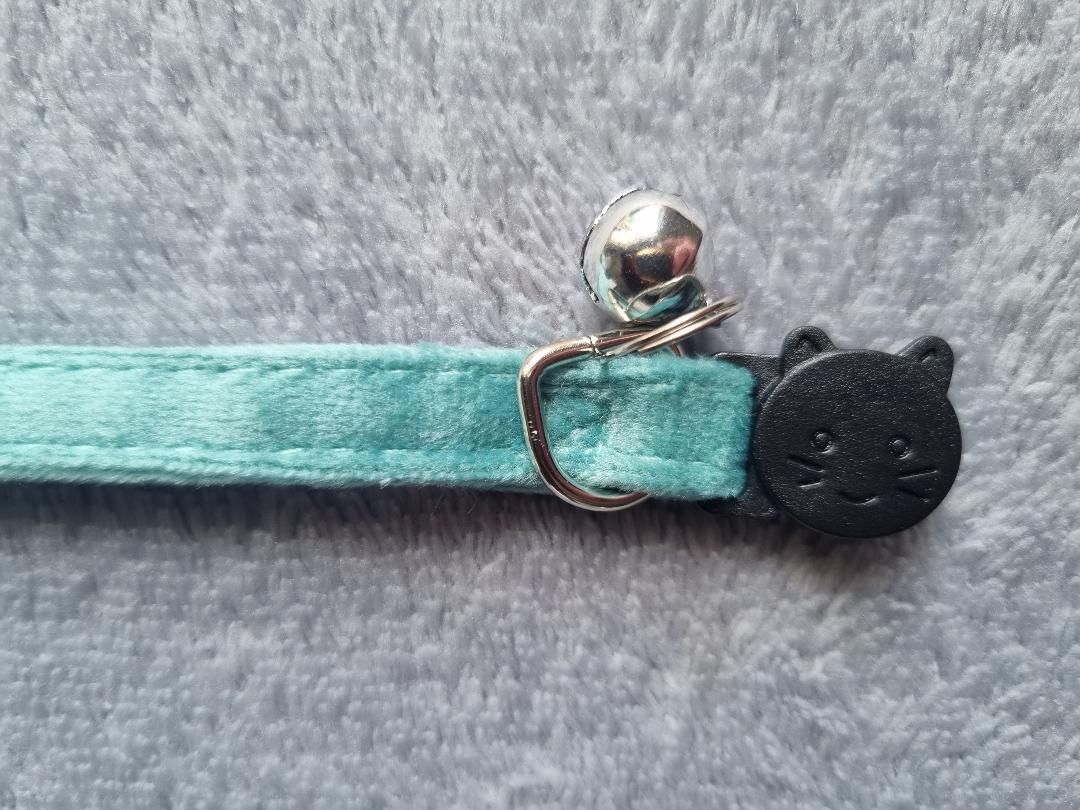 Collier pour Chat en Velours Vert - Miniature 7