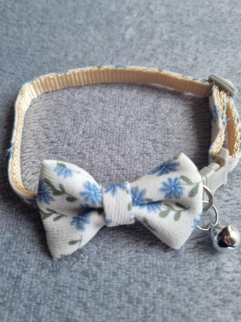 Collier pour Chat à fleurs bleues - Miniature 3