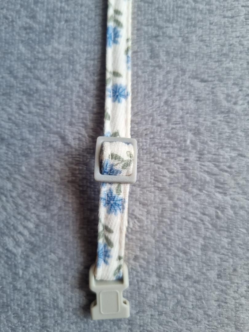 Collier pour Chat à fleurs bleues - Miniature 5
