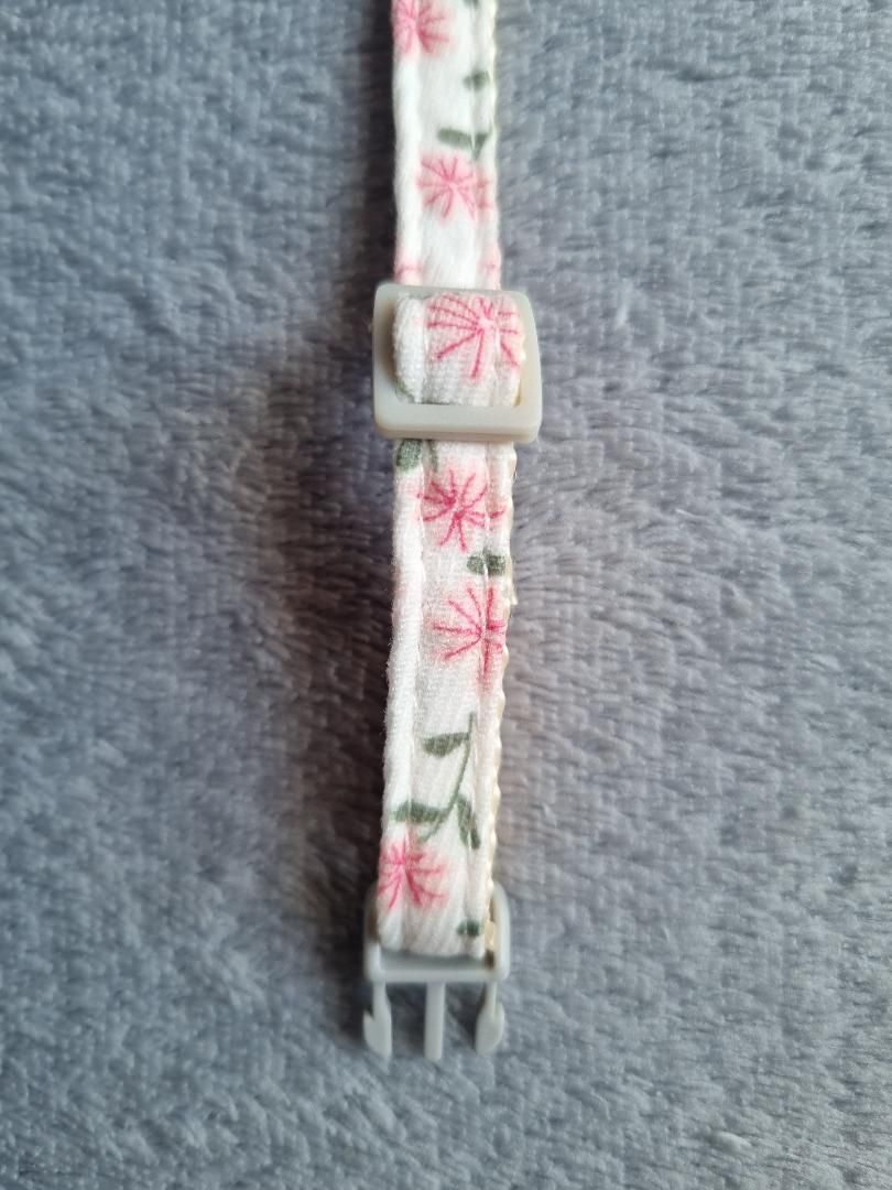 Collier pour Chat à fleurs roses - Miniature 5