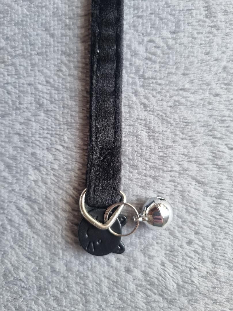 Collier pour Chat en Velours Noir - Miniature 6