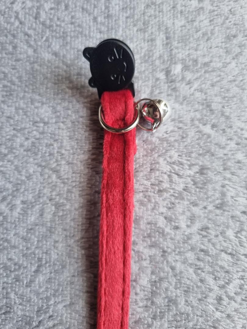 Collier pour Chat en Velours Rouge - Miniature 6