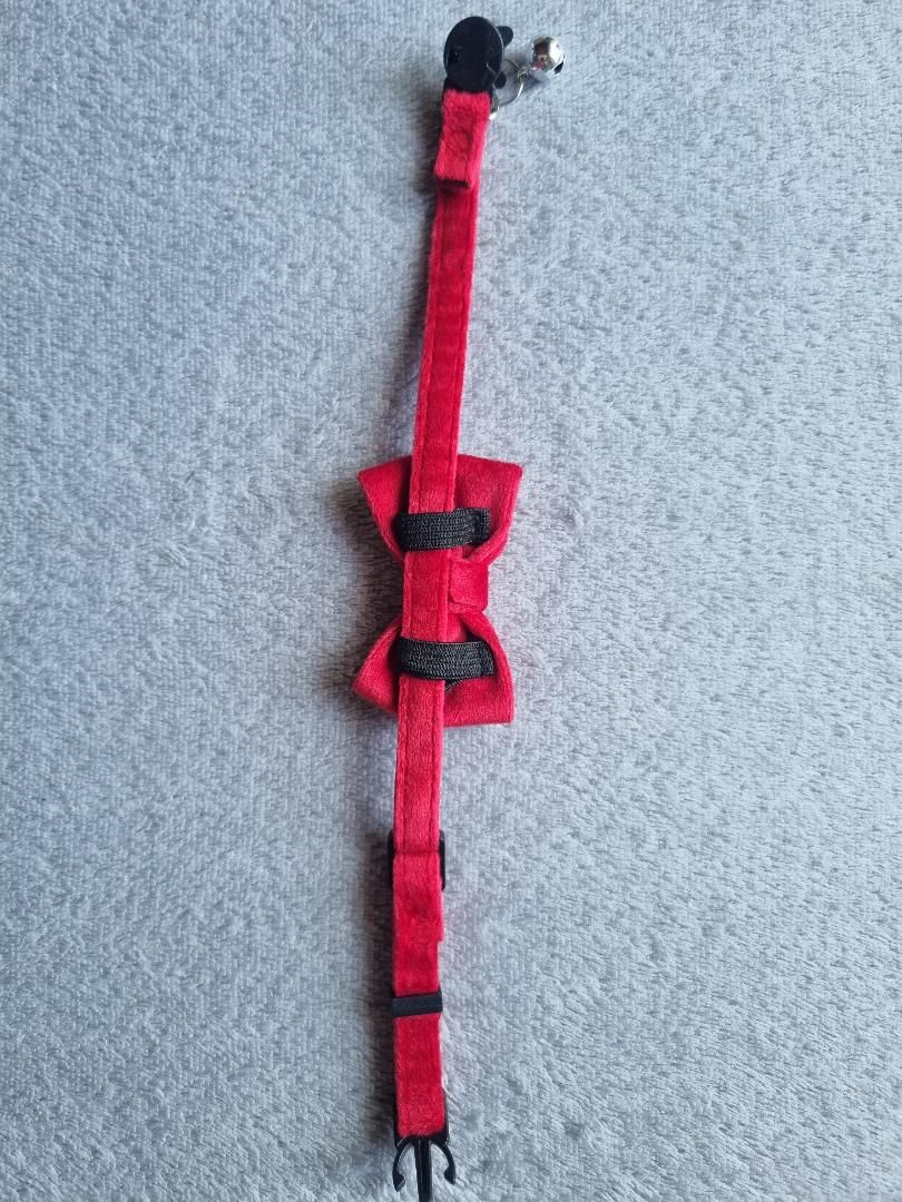Collier pour Chat en Velours Rouge - Miniature 7