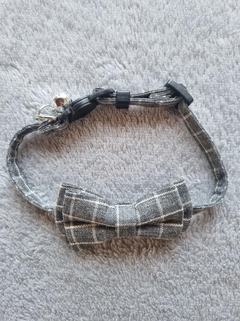 Collier pour Chat à carreaux Gris - Miniature 2