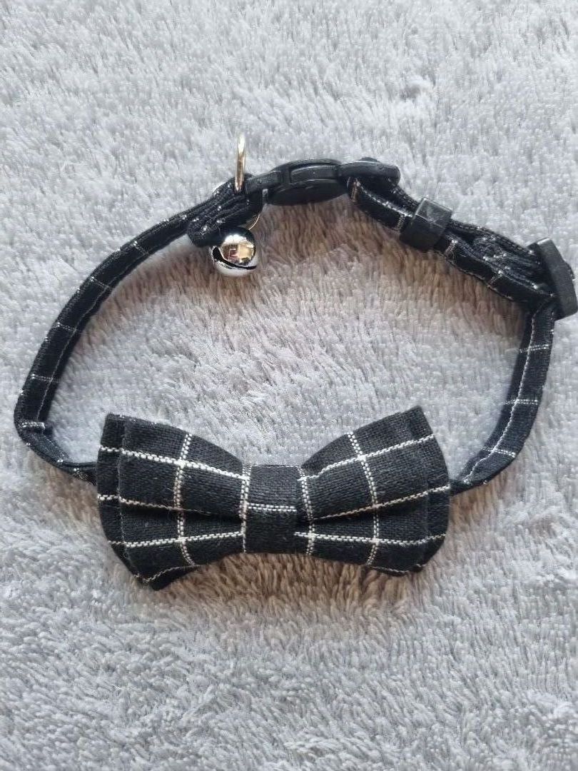 Collier pour Chat à Carreaux Noir - Miniature 2
