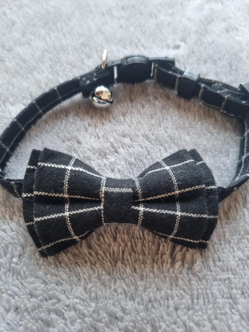 Collier pour Chat à Carreaux Noir - Miniature 3