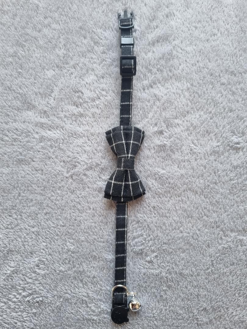 Collier pour Chat à Carreaux Noir - Miniature 4