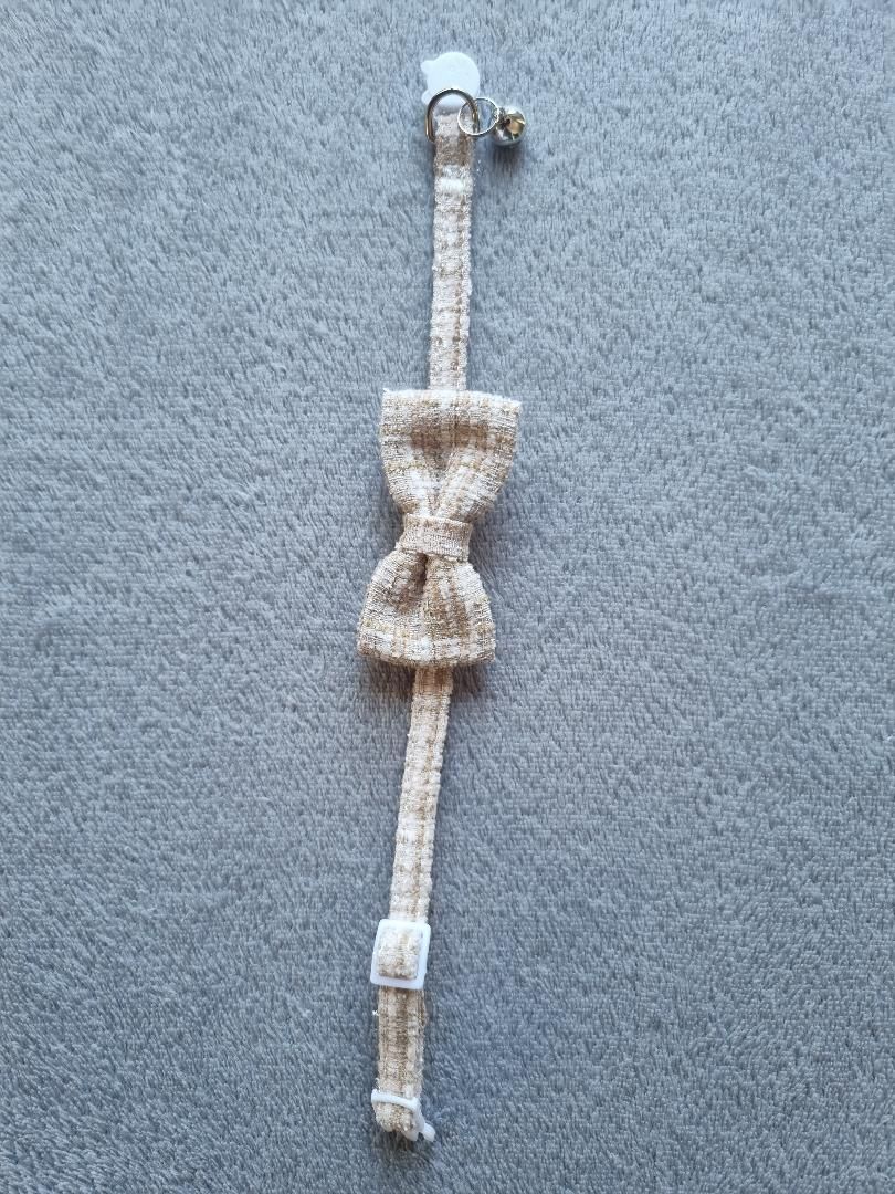 Collier pour Chat à carreaux Beige - Miniature 4