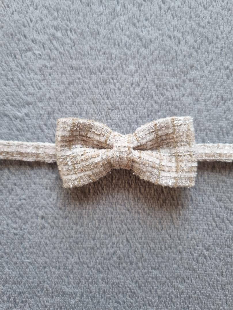 Collier pour Chat à carreaux Beige