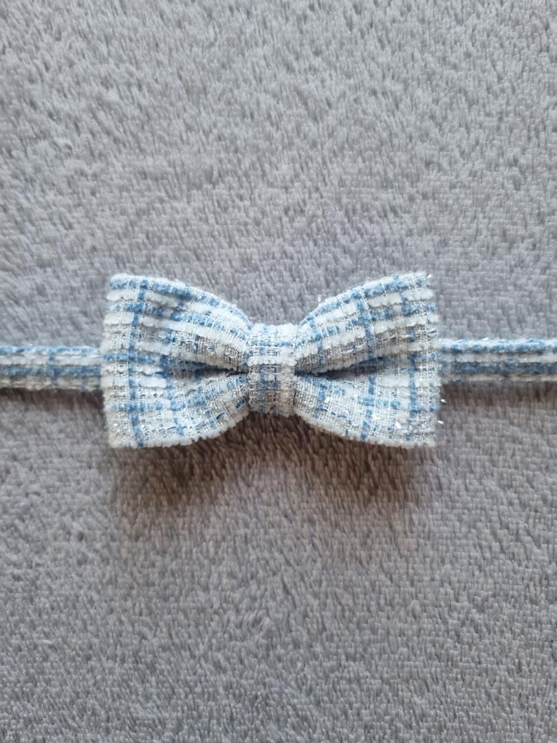 Collier pour Chat à carreaux Bleu