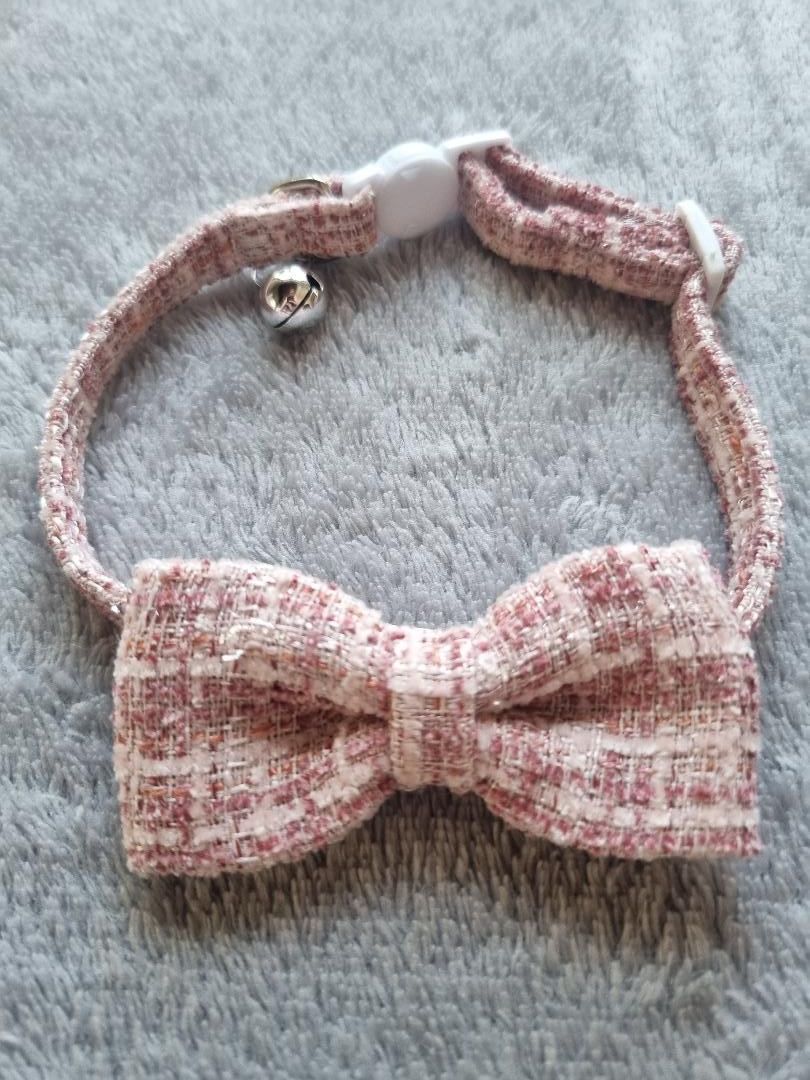 Collier pour Chat à carreaux Rose - Miniature 3