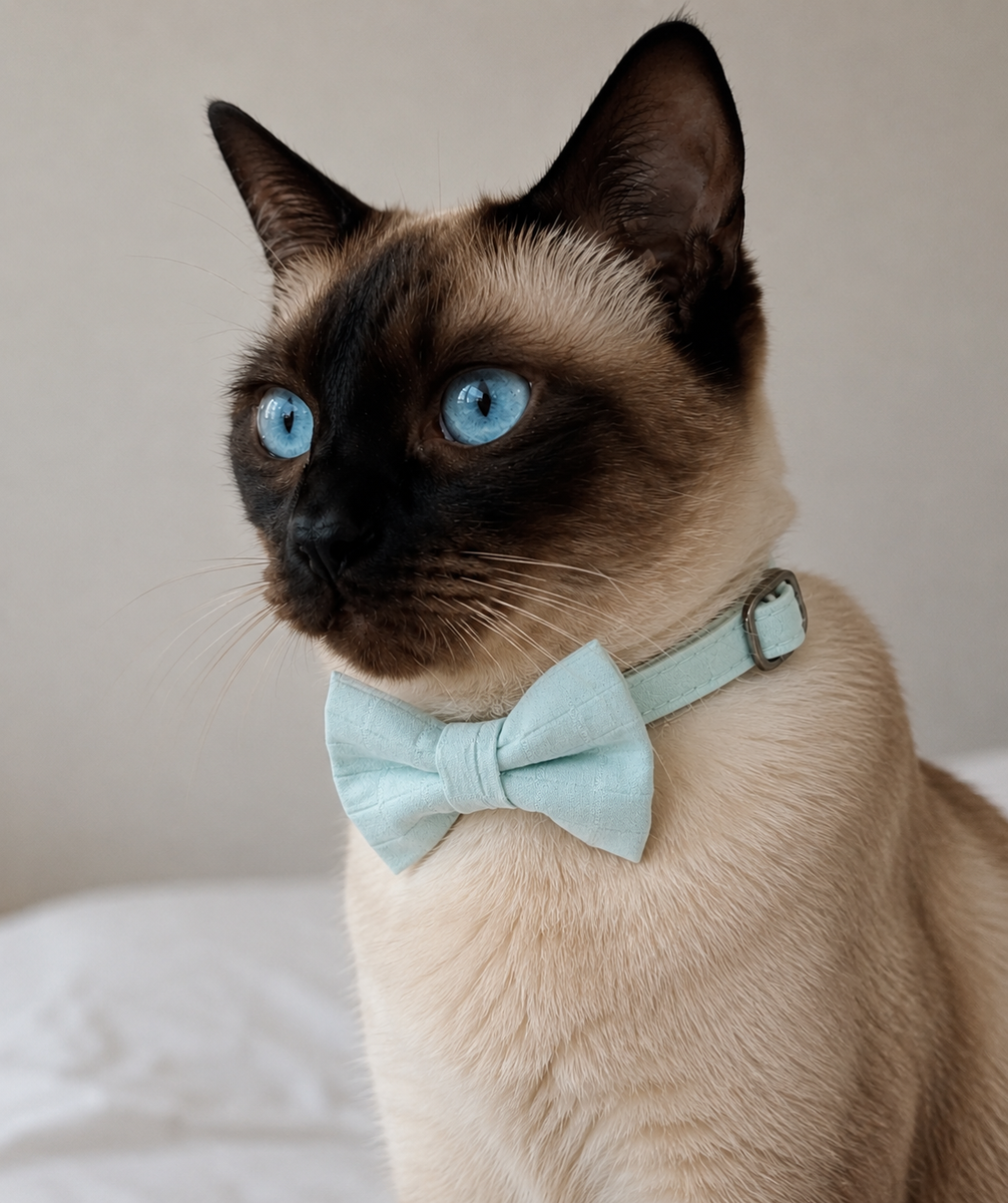 Collier avec nœud papillon pour Chat Vert - Miniature 8