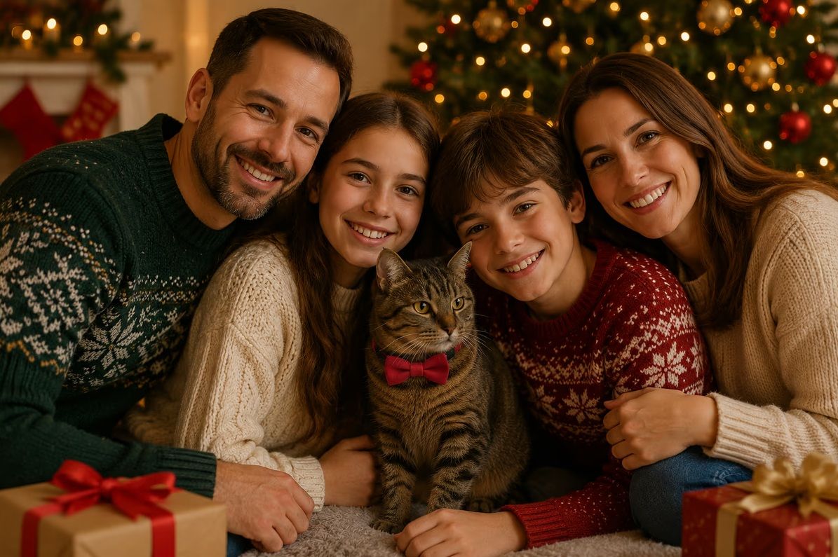 Idées de photos de famille avec son chat